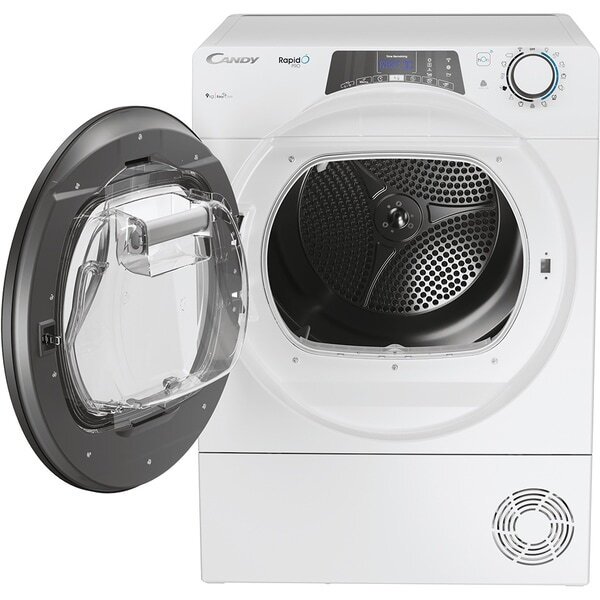 Uscator de rufe Candy RPE H9A2TRE-S RapidÓ PRO, Pompa de caldura, 9 Kg, Class A++, Alb, Wi-Fi + Bluetooth